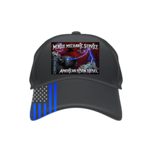 American Bison Diesel Blue Flag Mechanic Cap