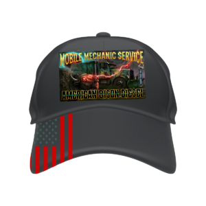 American Bison Diesel Gold Graphic Mechanic Cap